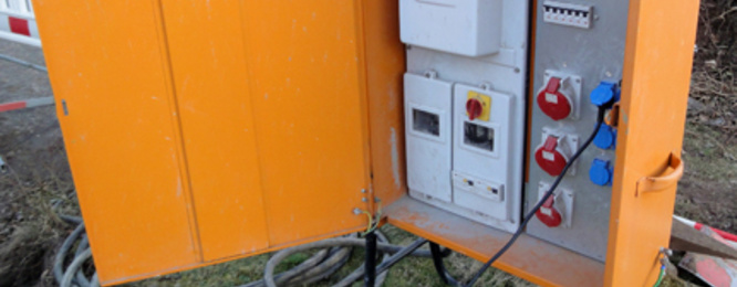 Baustrom bei Elektro Melk in Sinntal - Sterbfritz